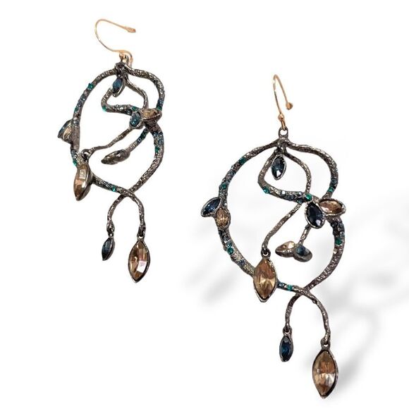 ALEXIS BITTAR Crystal Encrusted Statement Earrings - Picture 5 of 6